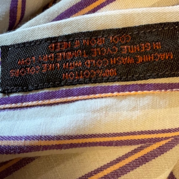 Classic Beige Striped Button-Down Shirt - Picture 5 of 5